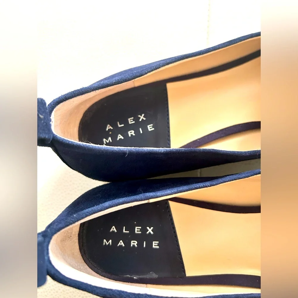 Alex Marie Campbell Women’s Flats 8.5 Navy Pointed Toe Casual Everyday Career